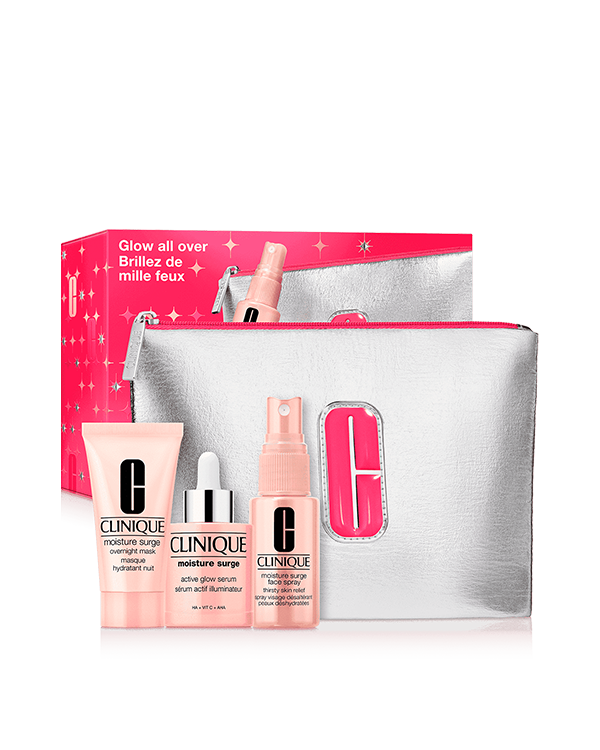 Moisture Surge™ Işıltısı Seti, A trio of skincare essentials to leave you glowing all season long. A XX.XX value.
