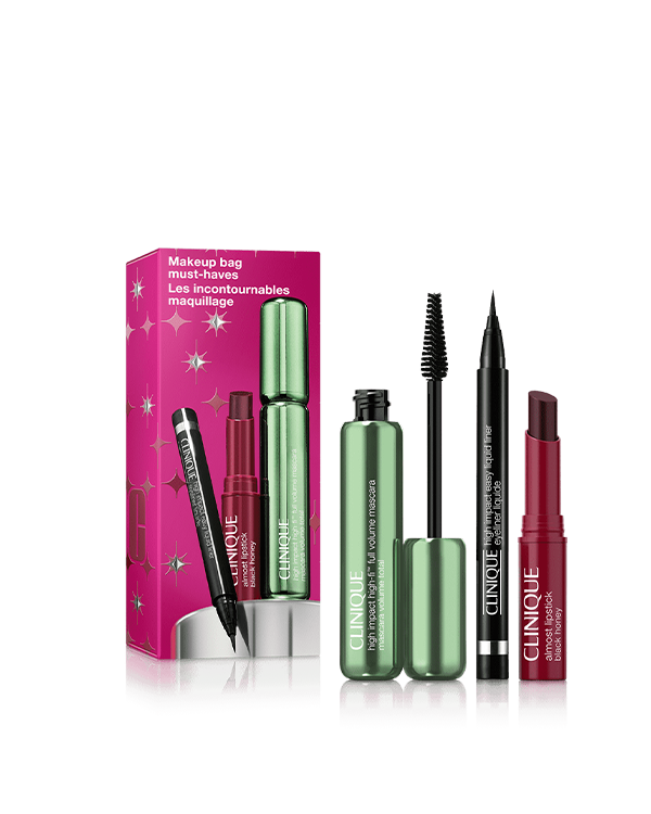 Makyaj Çantanın Favorileri, A must-have makeup trio for lashes, lids, and lips. Includes Clinique’s lip legend in cult-classic shade Black Honey, an easy liner, and full-size mascara. A XX.XX value.