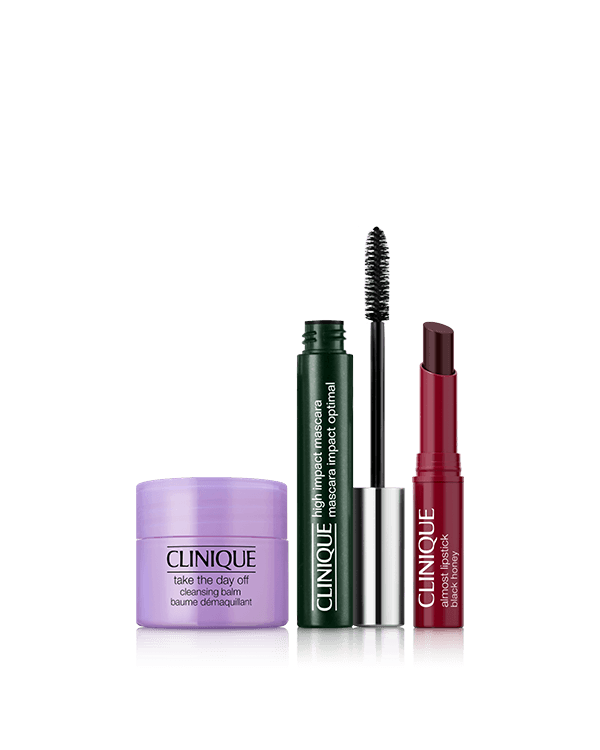 Clinique İkonikler Makyaj Seti, Hareket halindeki güzellik rutininiz için üç ikonik favori ürün.